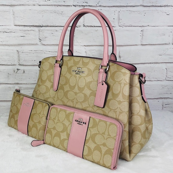 3PCS Coach Sage Carryall Wallet Wristlet Set - Picture 2 of 8